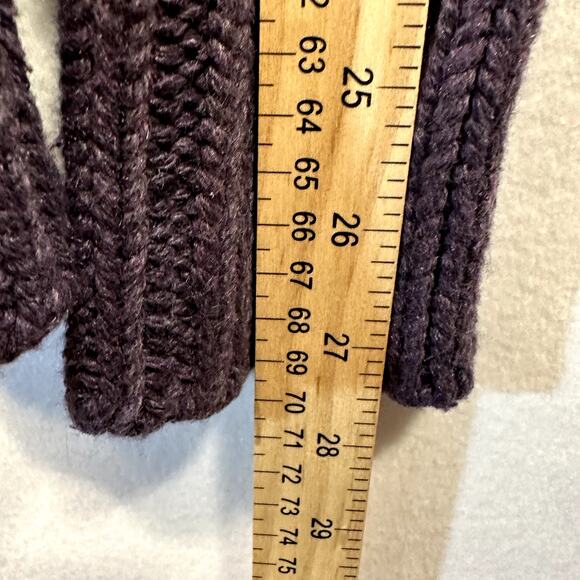 Old Navy Pullover Hooded Sweater Women L Chunky Knit Heavyweight V Neck Cozy Y2K - Picture 8 of 9